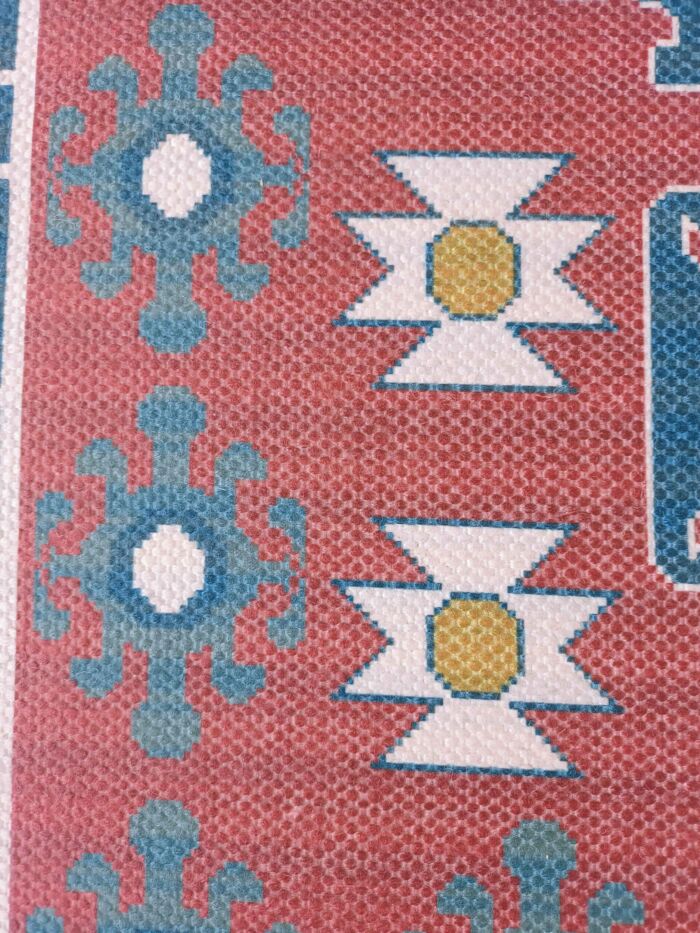 Sophisticated home decor digital printed rug DD 019, 140x200cm, designed to enhance your living space with a touch of elegance by Ramsha Carpets.