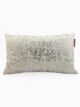 Refined 30x50cm velvet cushion in white with filler, CS-097, perfect for floor or bedroom decor by Ramsha Home.