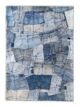 Blue Multi Color Denim Cotton Rug - DN 001 (140x200cm)