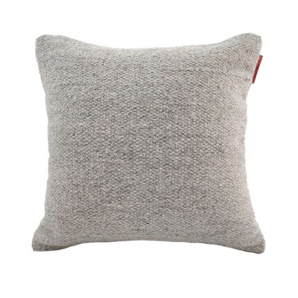 Elegant 45x45cm wool cushion with filler in grey, CS-142, perfect for both sofa and outdoor use by Ramsha Home.