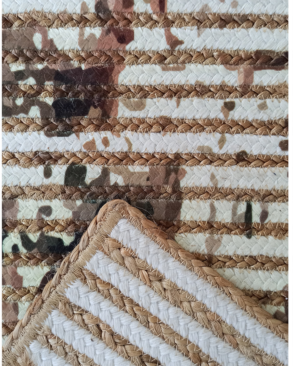 IMG_20220706_111948.jpg Stunning Handmade Multi Color Jute & Pet Yarn Printed Braided Rug - BR 027 (170x240cm) - Image 4