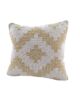 Light Beige & White Color Cotton Cushion with Filler for Bedroom, Couch, Car - CS 179 (45x45cm) - الصورة 2