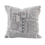 Light Blue & White Color Cotton Cushion with Filler for Bedroom, Couch, Car - CS 182 (45x45cm)