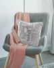 Light Blue & White Color Cotton Cushion with Filler for Bedroom, Couch, Car - CS 182 (45x45cm) - الصورة 5