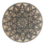 Luxurious Handmade Home Decor Braided Jute Printed Rug - BR 042 (90cm)