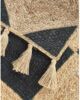 Handmade Natural & Black Color Jute Braided Rug with Tassel - BR 030 (120x200cm) - Image 2