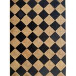 Handmade Natural & Black Color with Tassel Braided Rug - BR 030 (200x280cm)