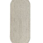 Stunning Handmade Black & White Color Braided Rug - BR 047 (100x300cm)