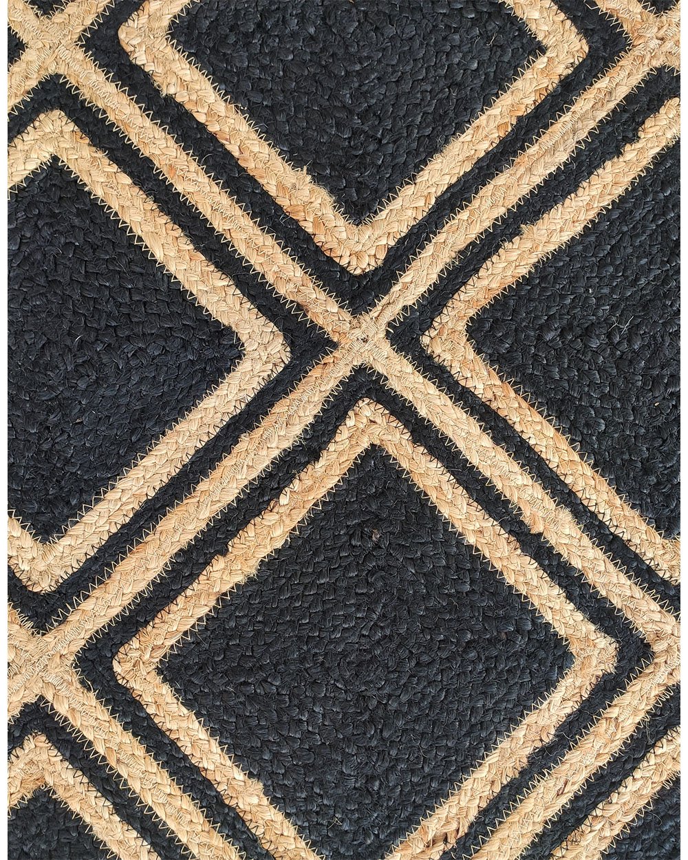 IMG_20221109_103019.jpg Luxurious Handmade Black & Bleach Color Jute Floor Braided Rug for Dining Room Decor - BR 038 (120x200cm) - Image 3