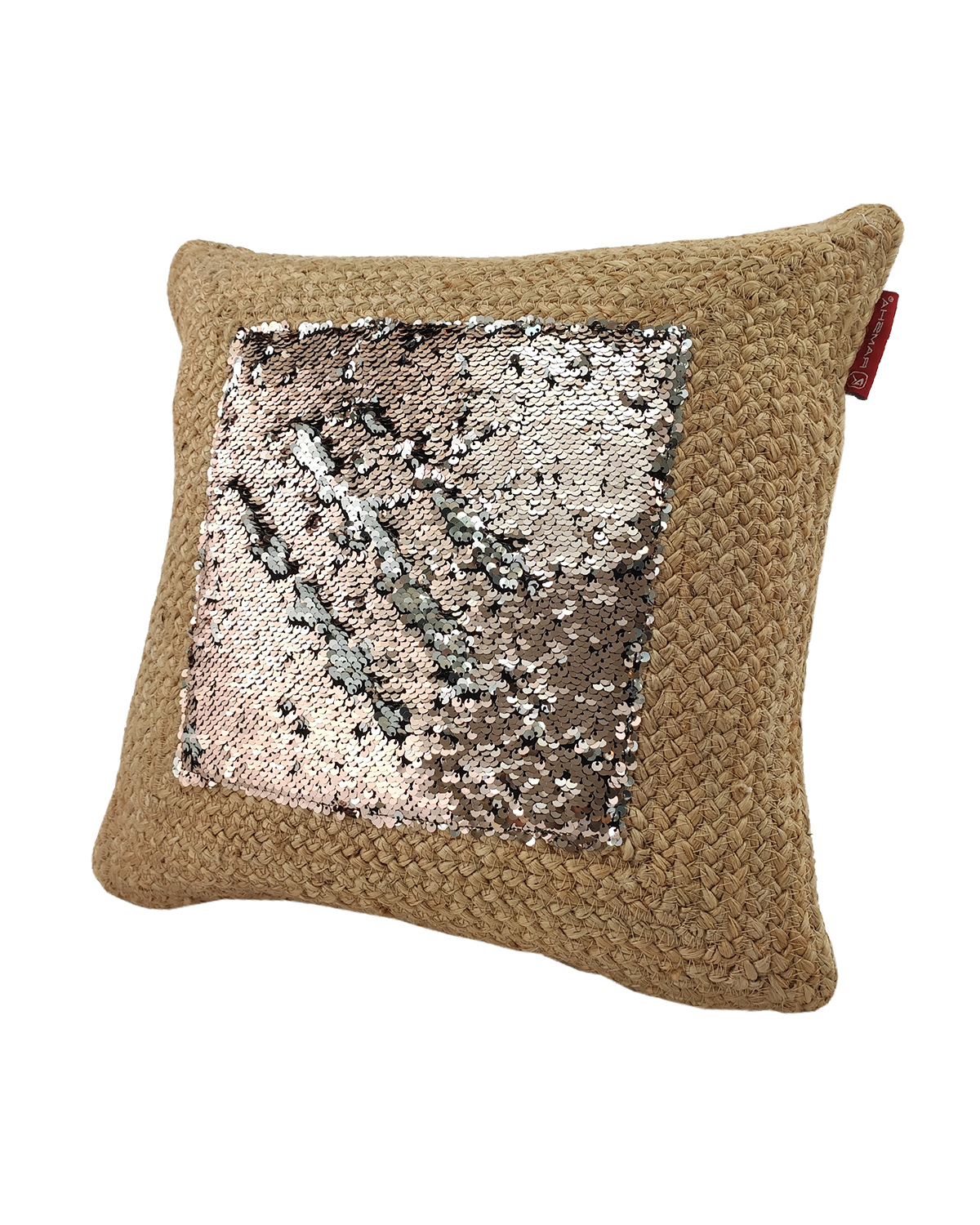 IMG_20221109_1101115 Natural Color Jute Cushion with Filler for Event, Bedroom - CS 207 (45x45cm) - الصورة 2