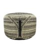 Black and gold color drawing room decor pouf, 50x50x30cm.
