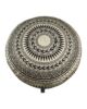 Black and gold color drawing room decor pouf PF-092, 50x50x30cm.