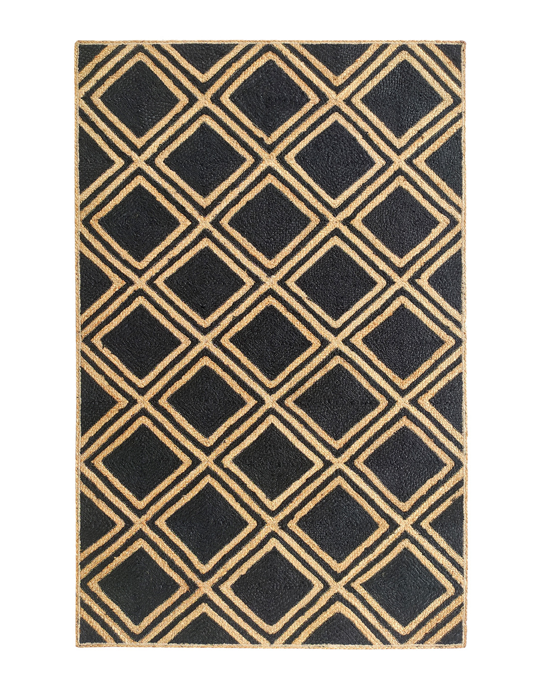 IMG_20221111_102701.jpg Luxurious Handmade Black & Bleach Color Jute Floor Braided Rug for Dining Room Decor - BR 083 (120x200cm)