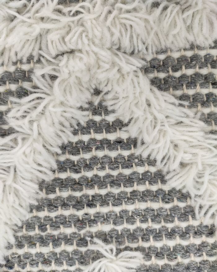 ⁦Natural & White Color Wool-Cotton Woven Rug - SRN 015 (170x240cm)⁩ - الصورة ⁦5⁩