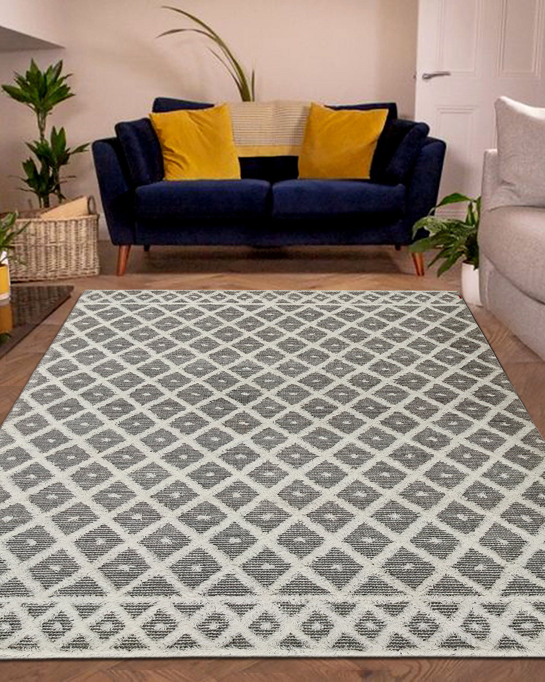 IMG_20221114_110457.jpg Natural & White Color Wool-Cotton Woven Rug - SRN 015 (170x240cm) - الصورة 7