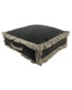 Handcrafted black pouf for living room PF-084 By Ramsha Home