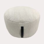 Home decor comfort pouf PF-095 in white, 50x50x30cm.