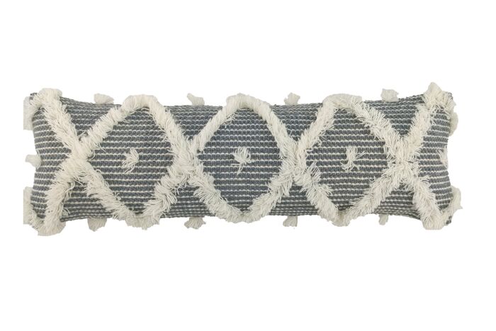 Natural Color Wool & Cotton Cushion with Filler for Bed, Couch - CS 217 (30x90cm) - Image 1