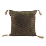 Black and Gold Color Polyester Cushion with Filler for Window Seat, Bed, Floor - CS 230 (45x45cm)