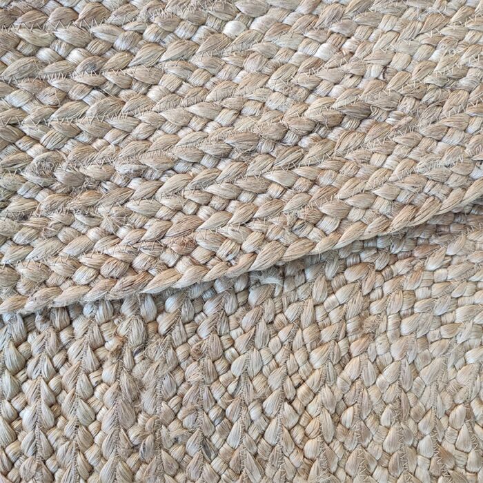 Stunning Handmade Jute Round Braided Rug - BR 055 (200cm) - Image 3