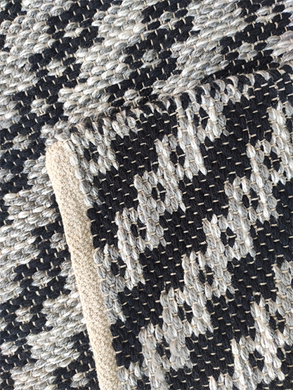 IMG_20230208_104646.jpg Black & White Color Living Room Decor Polyester Woven Rug - WR 031 (170x240cm) - Image 3