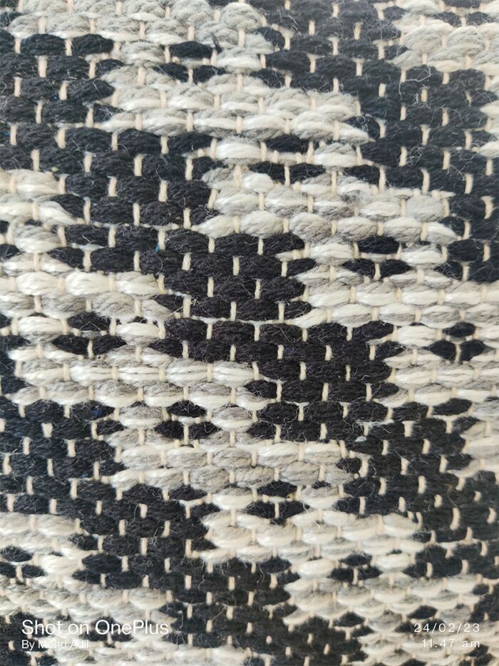 CS-257 modern farmhouse woven cushion for living room, bed, playroom black and white color 60X60cm