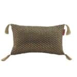 Black & Gold Color Polyester Cushion with Filler for Window Seat, Bed, Floor - CS 230 (30x50cm)