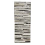 Home Kitchen Grey Area Leather Rug - LR 004 (60x180cm)