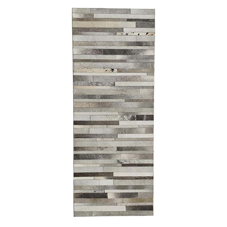 LR 004 (80x200cm) Home Kitchen Grey Area Leather Rug - LR 004 (60x180cm) - الصورة 1