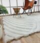 Elegant white shaggy carpet for dining room elegance - MP3D 01 (170x240cm) by Ramsha Home