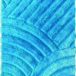 Aqua color shaggy rug for guest room decor, MP3D 02, 170x240cm, soft and vibrant.