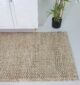 Sideways View of Hand-Woven Farmhouse Rug SR-037 in Bleach Color - Ramsha Home