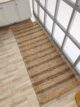 Artisanal natural color jute & cotton rug SR 043 (80x200cm) with intricate design by Ramsha Home