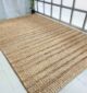 Natural woven jute and cotton carpet for drawing room - SR 043 (250x350cm) by Ramsha Home