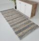 Sideways View of Natural Color Rectangle-Shaped Wool and Cotton Area Rug - Ramsha Home