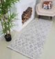 Versatile woven rug in natural white color - SRN 019 (80X200cm) by Ramsha Home