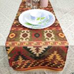 Handmade Polyester Table Runner TR-012 Digital Printed Table Runner Multi Color 40X220cm By Ramsha Home