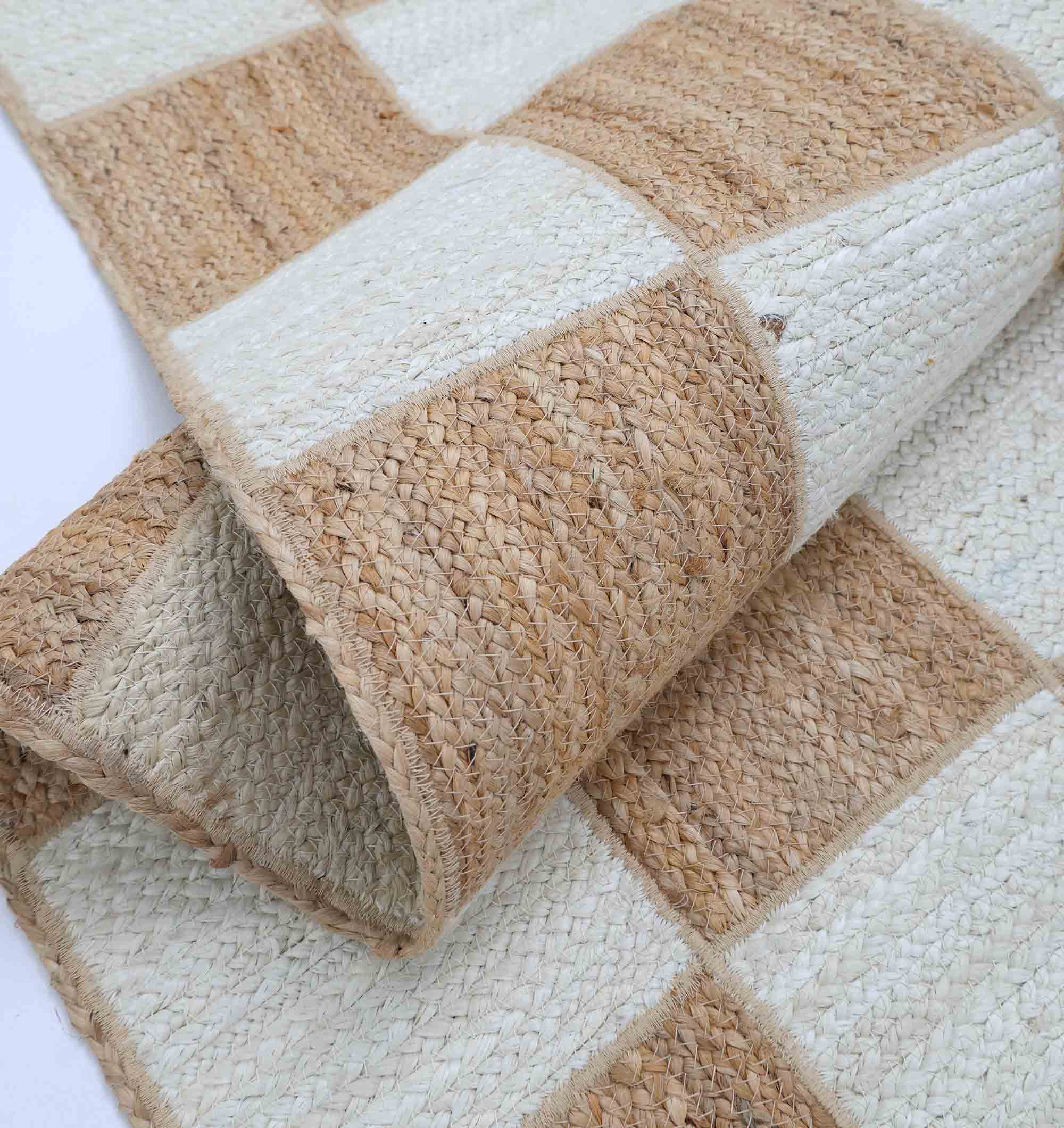 br-037 Handmade Natural & Bleach Color Indoor Decor Jute Floor Braided Rug - BR 037 (80x200cm) - Image 3