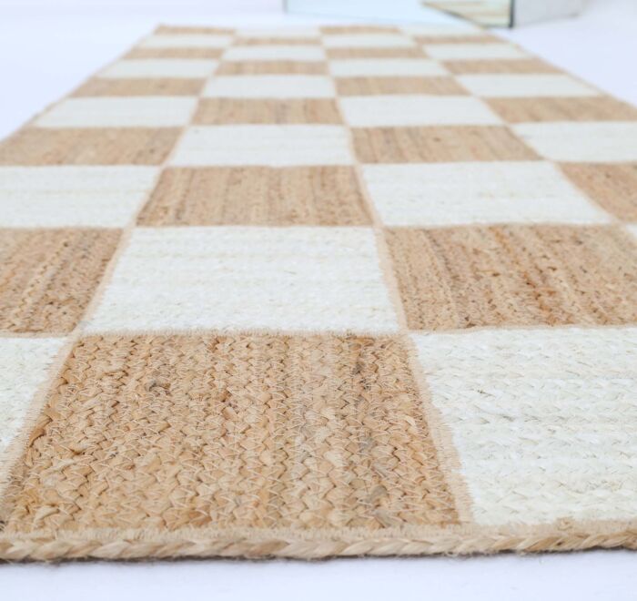 Handmade Natural & Bleach Color Indoor Decor Jute Floor Braided Rug - BR 037 (80x200cm) - Image 5