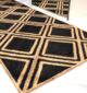 Handmade natural & black jute braided hallway rug – BR 083 (80x200cm)