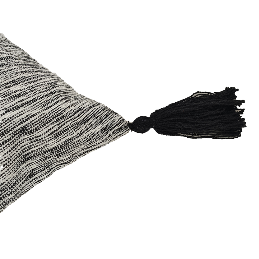 desrer Black & White Color Polyester Cushion with Filler for Sofa, Office - CS 216 (45x45cm) - الصورة 2