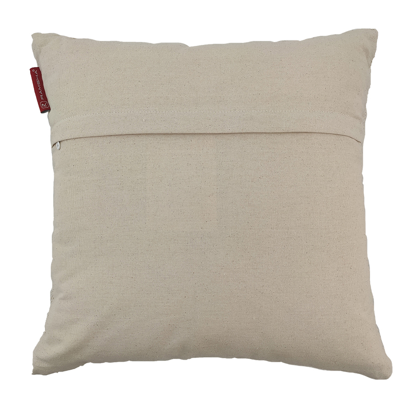 edwre3w White Color Cotton Cushion with Filler for Sofa, Playroom, Couch - CS 202 (60x60cm) - الصورة 4