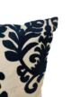 Navy blue and white embroidery cotton cushion CS-270 with filler 45X45cm
