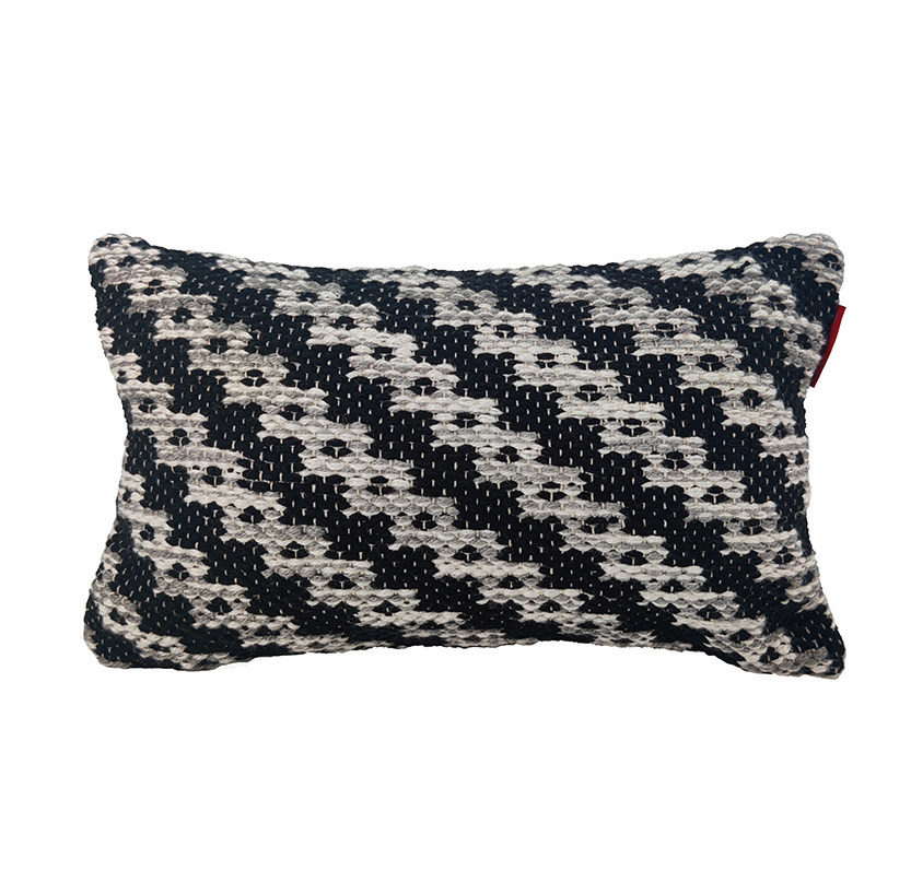 fmerfoep Black & White Color Polyester Cushion with Filler for Living Room, Bed, Playroom - CS 257 (30x50cm) - Image 1