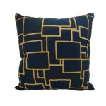 Black and Gold Cotton Cushion with Filler - CS 261 (45x45cm)