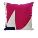 Multi-color embroidery cotton cushion with filler 45X45cm