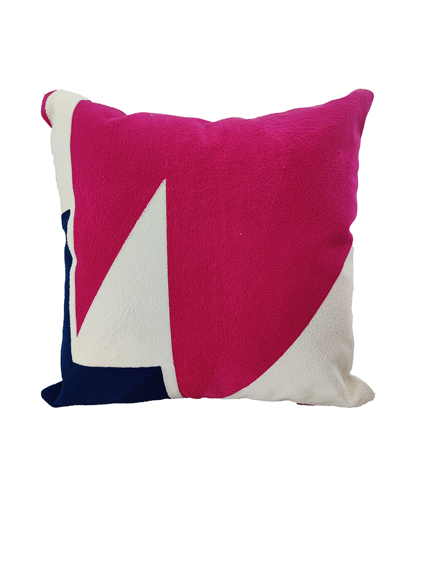 Multi-Color Embroidery Cotton Cushion with Filler - 45X45cm Multi-color embroidery cotton cushion with filler 45X45cm