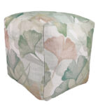 Polyester drawing room pouf, multi color, 40x40x40cm - stylish accent piece by Ramsha Home.