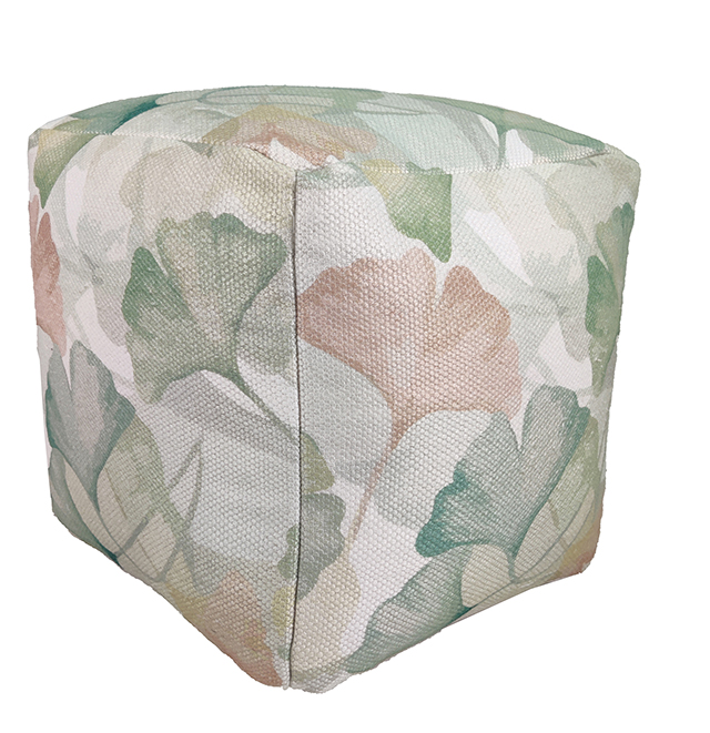 Polyester Multi Color Drawing Room Pouf: Vibrant 40x40x40cm Polyester drawing room pouf, multi color, 40x40x40cm - stylish accent piece by Ramsha Home.