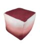PF-126 rainbow red pouf, 40x40x40cm, ideal for adding color to living room decor by Ramsha Home.